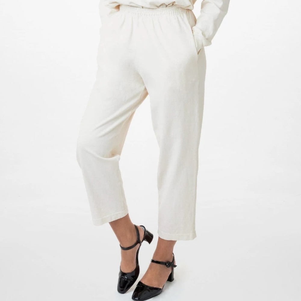 LA APPAREL high waist casual pant cropped Size S